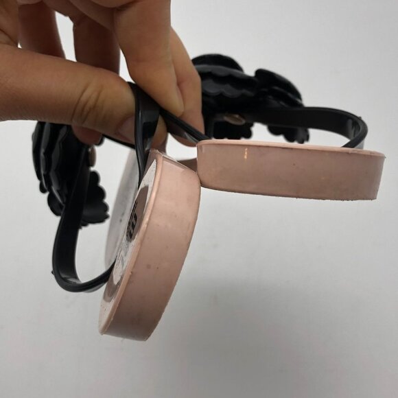 Mel By Melissa Slip On Sandals Flip Flops Little Girls Size 12 Pink Black - Picture 4 of 6